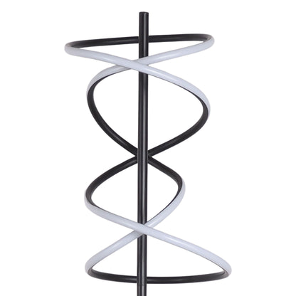 "Helix Radiance" LED Metal Floor Lamp - Matte Black