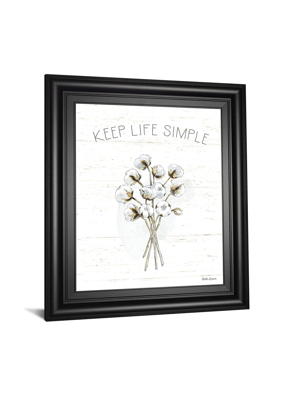 Farmhouse Cotton IV By Beth Grove - Framed Print Wall Art - White