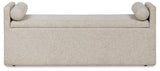 Galliden - Large Upholstered Dining Room Bench - Beige