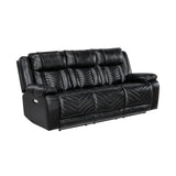 Huron - Power Double Reclining Sofa With Center Drop-Down Cup Holders, Wireless Charger, Magazine Bag, LED And Charging Ports