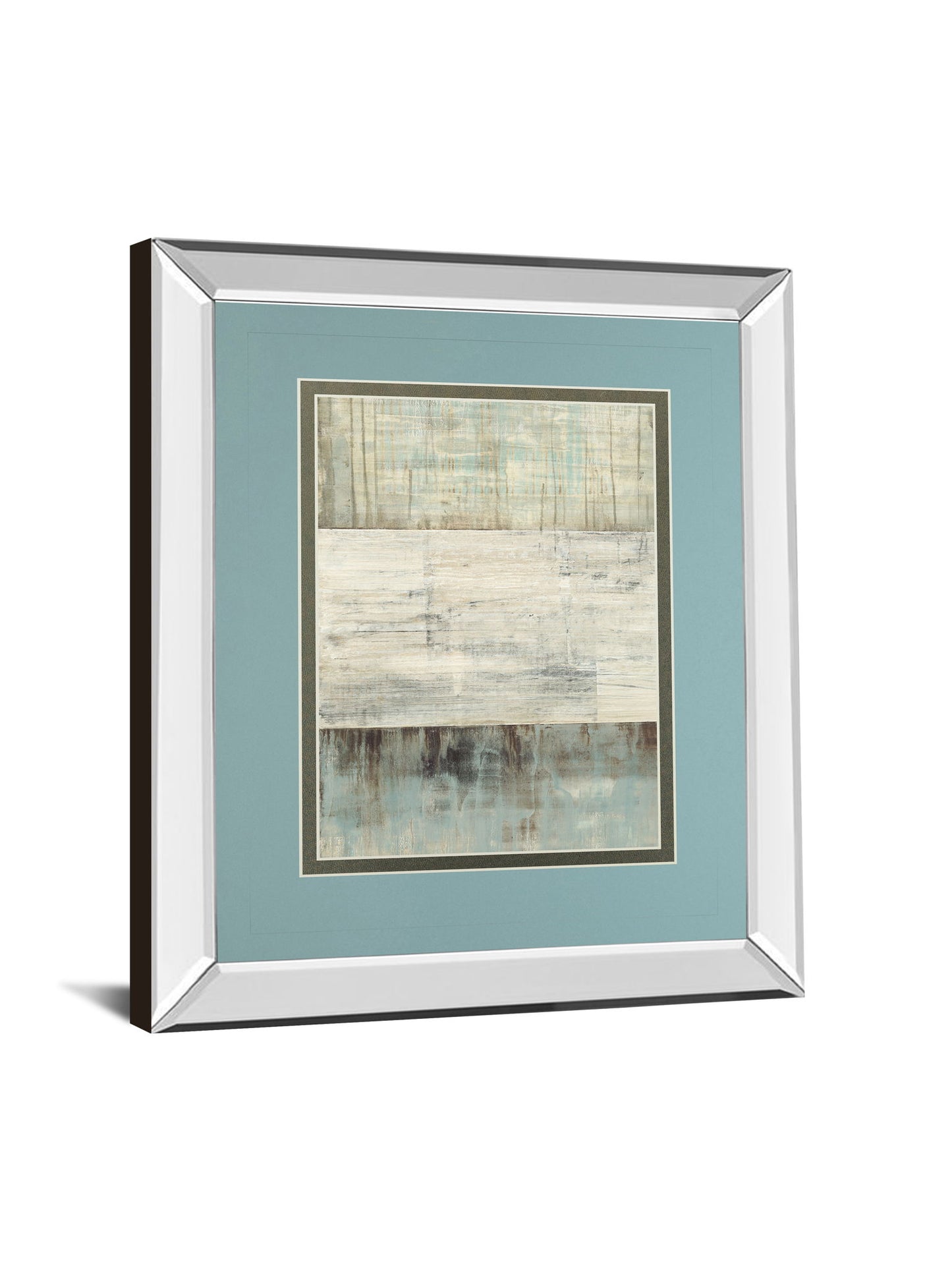 Of Fog & Snow By Heather Ross - Mirror Framed Print Wall Art - Light Blue