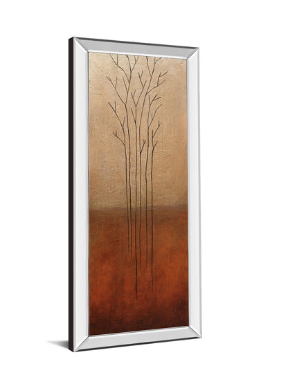 Branch Rouge I By Eve - Mirrored Frame Wall Art - Light Brown