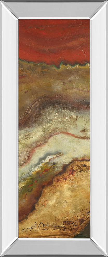 Tierra Panel Il By Patricia Pinto - Mirror Framed Print Wall Art - Light Brown