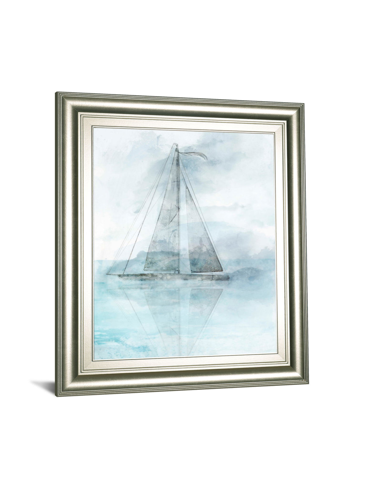 Sailing Boat II By Ken Roko - Framed Print Wall Art - Silver