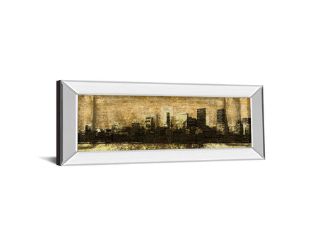 Defined City I By Sd Graphic Studio - Mirror Framed Print Wall Art - Beige