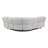 Thorne - 3 Piece Reclining Sectional With Left Console - Light Gray