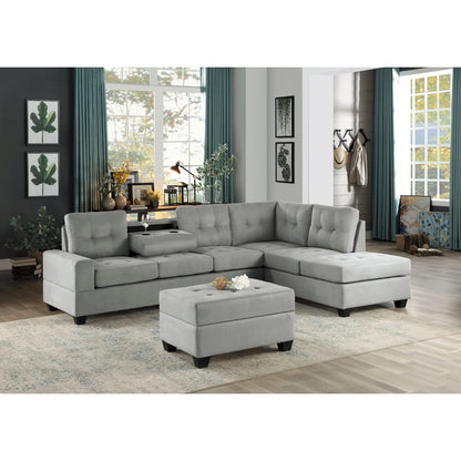 Maston - 2 Piece Reversible Sectional With Drop-Down Cup Holders