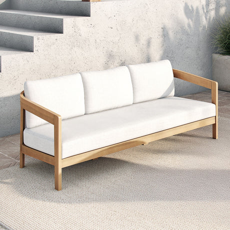 Wesley - Patio Sofa With Cushions - White