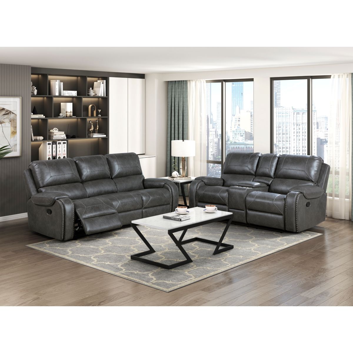 Newnan - Double Glider Reclining Loveseat