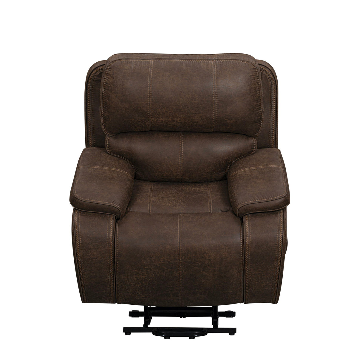 Brookings - Power Lift Recliner With Heat & Massage - Brown