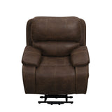 Brookings - Power Lift Recliner With Heat & Massage - Brown
