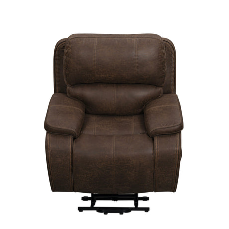 Brookings - Power Lift Recliner With Heat & Massage - Brown