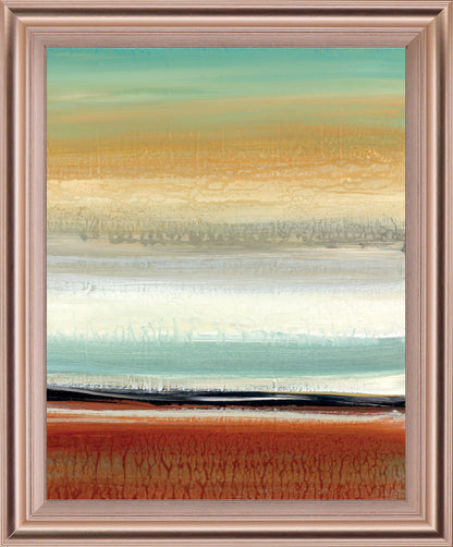 Sunset Drift - 28" x 34" Framed Wall Art - Yellow