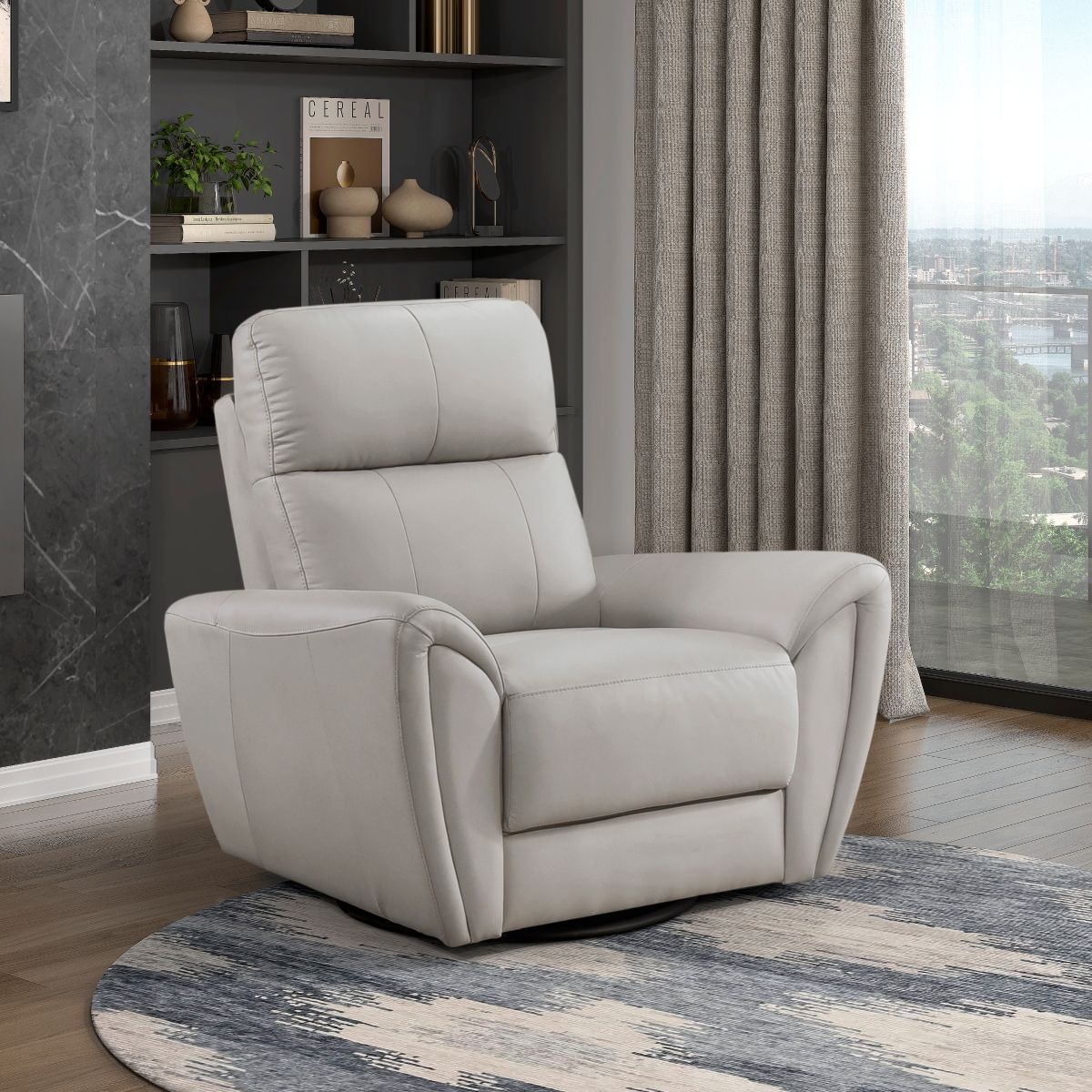 Essex - Swivel Glider Chair - Gray
