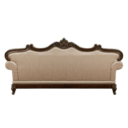 Balthasar - Sofa & Loveseat - Cherry / Beige