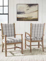 Ridgester - Dining Upholstered Arm Chair (Set of 2) - Light Brown