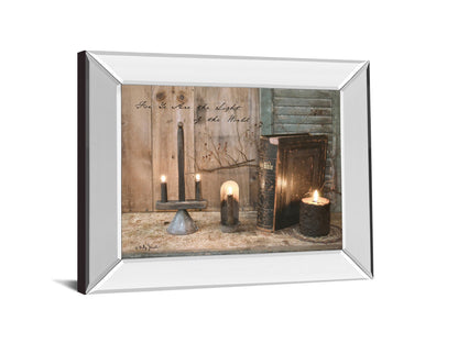 For Ye Are The Light By Billy Jacobs - Mirror Framed Print Wall Art - Light Brown