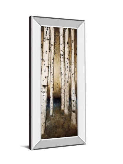 Birch Landing III By St Germain - Mirror Framed Print Wall Art - Beige