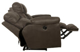 Atlas - Reclining Console Loveseat With Storage - Charcoal