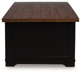 Wildenauer - Lift Top Cocktail Table - Brown / Black