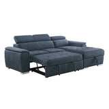Ferriday - 2 Piece Sectional With Adjustable Headrests, Pull-Out Bed And Right Chaise With Hidden Storage
