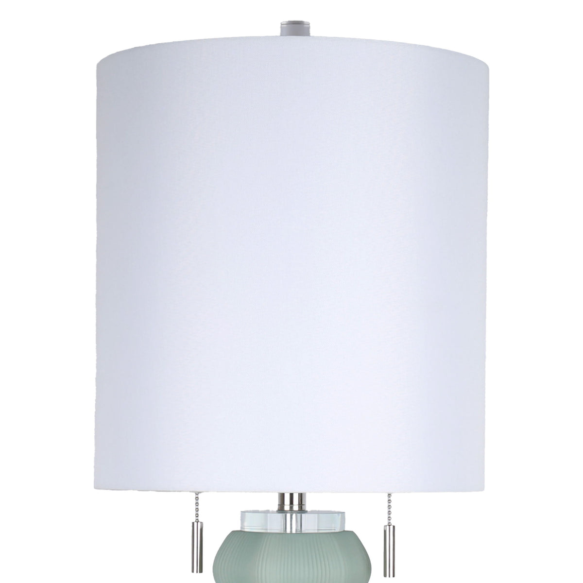 Oceanic Wave Glass & Crystal Table Lamp (Set of 2) - Mist Blue / Clear Crystal