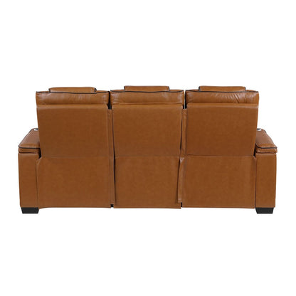 Apex - Power Double Reclining Sofa With Center Drop-Down Cup Holders, Power Headrests, Storage Arms With Cup Holders, Reading Lights, Wireless Charger, Air Massage And Heat, LED Lighting And Charging Ports