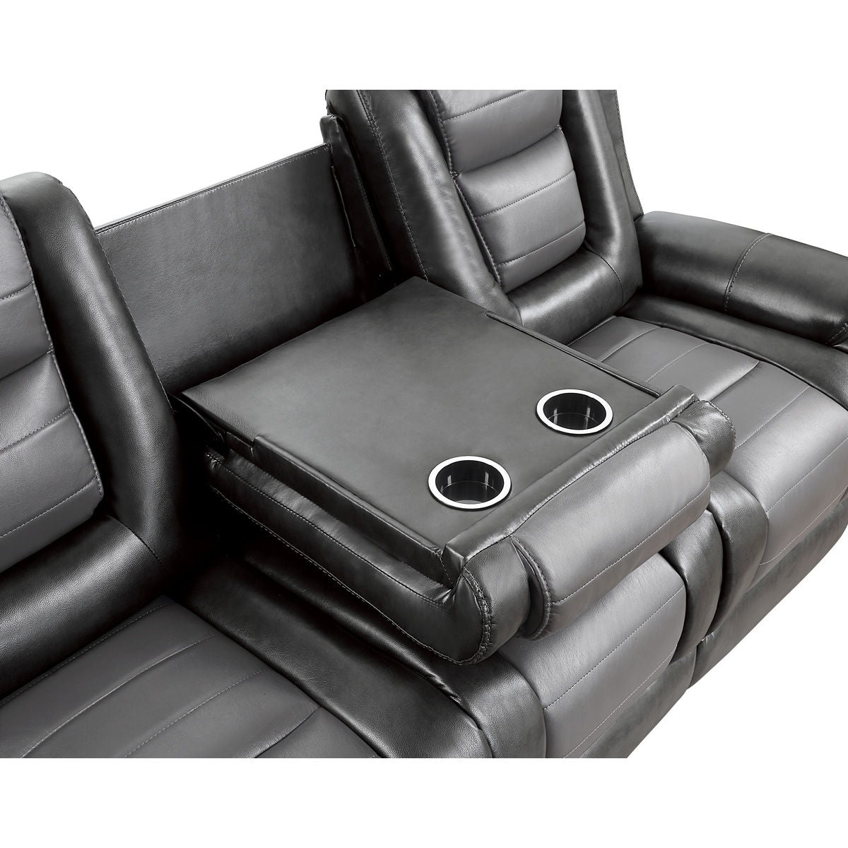 Briscoe - Double Reclining Sofa With Center Drop-Down Cup Holders
