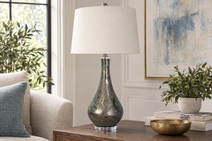 Lagoon Luster - 32 X 16 - Art Glass Table Lamp (Set of 2) - Mottled Teal