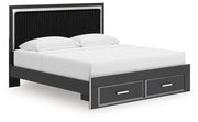 Zuraleus - Upholstered Panel Platform Storage Bed