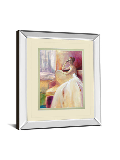 Getting Ready IIl By Sutton - Mirror Framed Print Wall Art - Beige