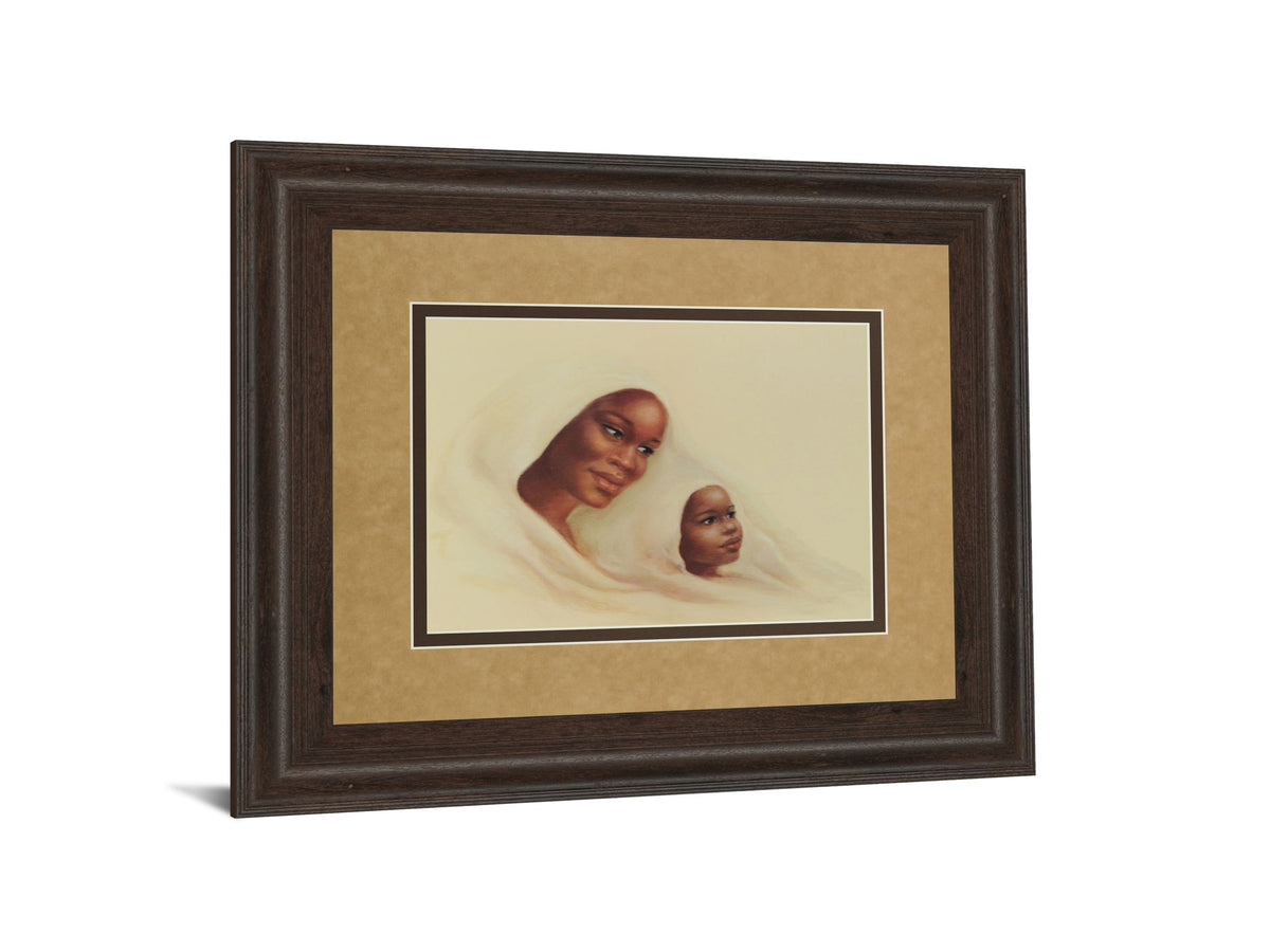 Two Generations - Framed Print Wall Art - Beige