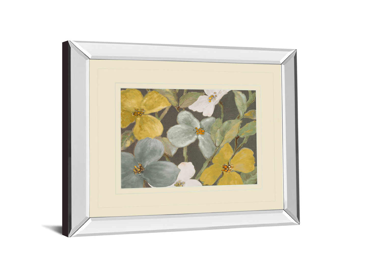 Garden Party In 2 By Lanie Loreth - Mirror Framed Print Wall Art - Beige