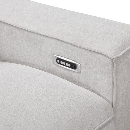 Phoebe - 5-Piece Modular Power Reclining Sectional With Power Headrests - Gray