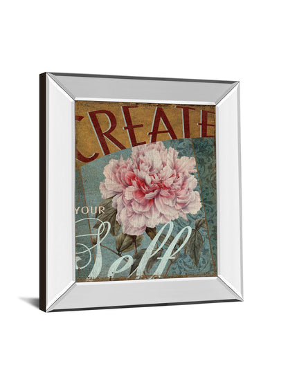 Create Yourself By Kelly Donovan - Mirror Framed Print Wall Art - Dark Gray