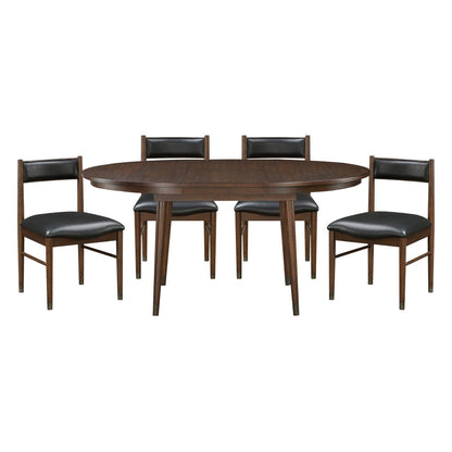 Clive - 5 Piece Dining Room Set (Table & 4 Side Chairs) - Black / Cherry