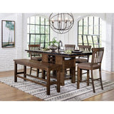 Schleiger - Counter Height Bench - Brown