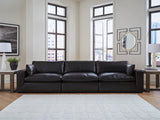 Furniture City - MS - Ashley Furniture - Emilia Sectional - RAF 3-Piece Sectional Sofa / Black - 30902S2