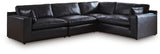 Furniture City - MS - Ashley Furniture - Emilia Sectional - RAF 4-Piece Sectional / Black - 30902S3