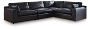 Furniture City - MS - Ashley Furniture - Emilia Sectional - RAF 4-Piece Sectional / Black - 30902S3