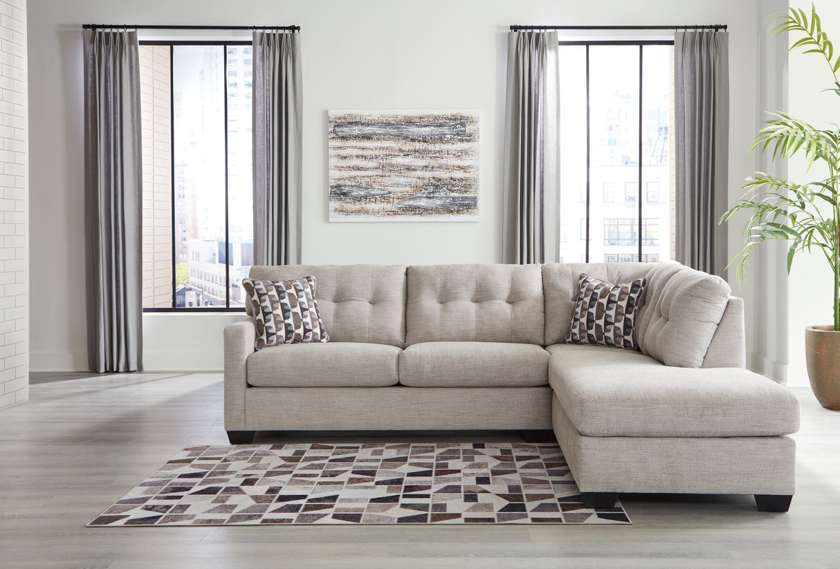 Furniture City - MS - Ashley Furniture - Mahoney Sectional - LAF 2-Piece Sectional with Chaise / Pebble - 31004S2