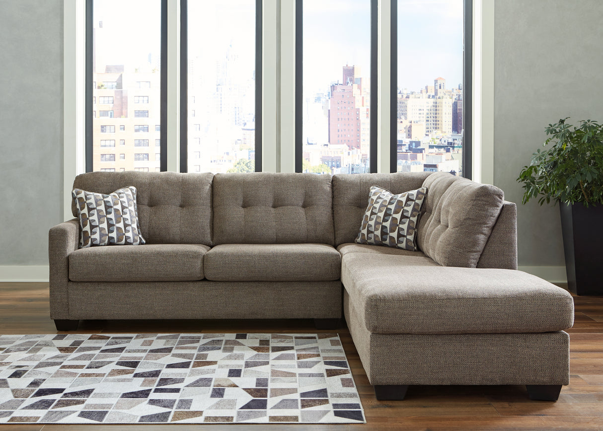 Furniture City - MS - Ashley Furniture - Mahoney Sectional - LAF 2-Piece Sectional with Chaise / Chocolate - 31005S2