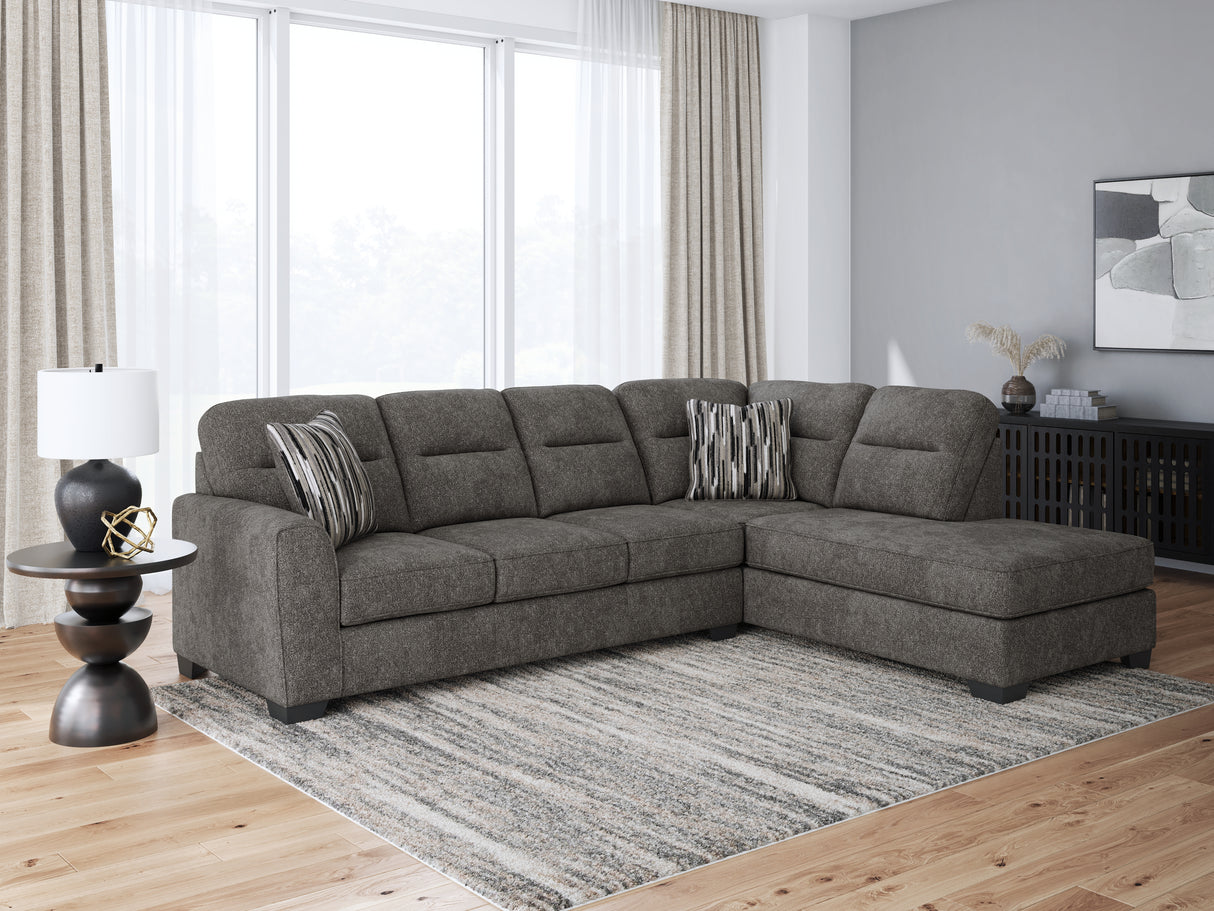 Furniture City - MS - Ashley Furniture - Olten Sectional - LAF 2-Piece Sectional with Chaise / Graphite - 31305S2