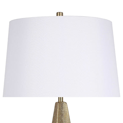 "Golden Apex" Ceramic Table Lamp (Set of 2) - Electroplated Gold