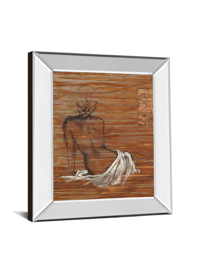 Maya By Saro - Mirror Framed Print Wall Art - Light Brown
