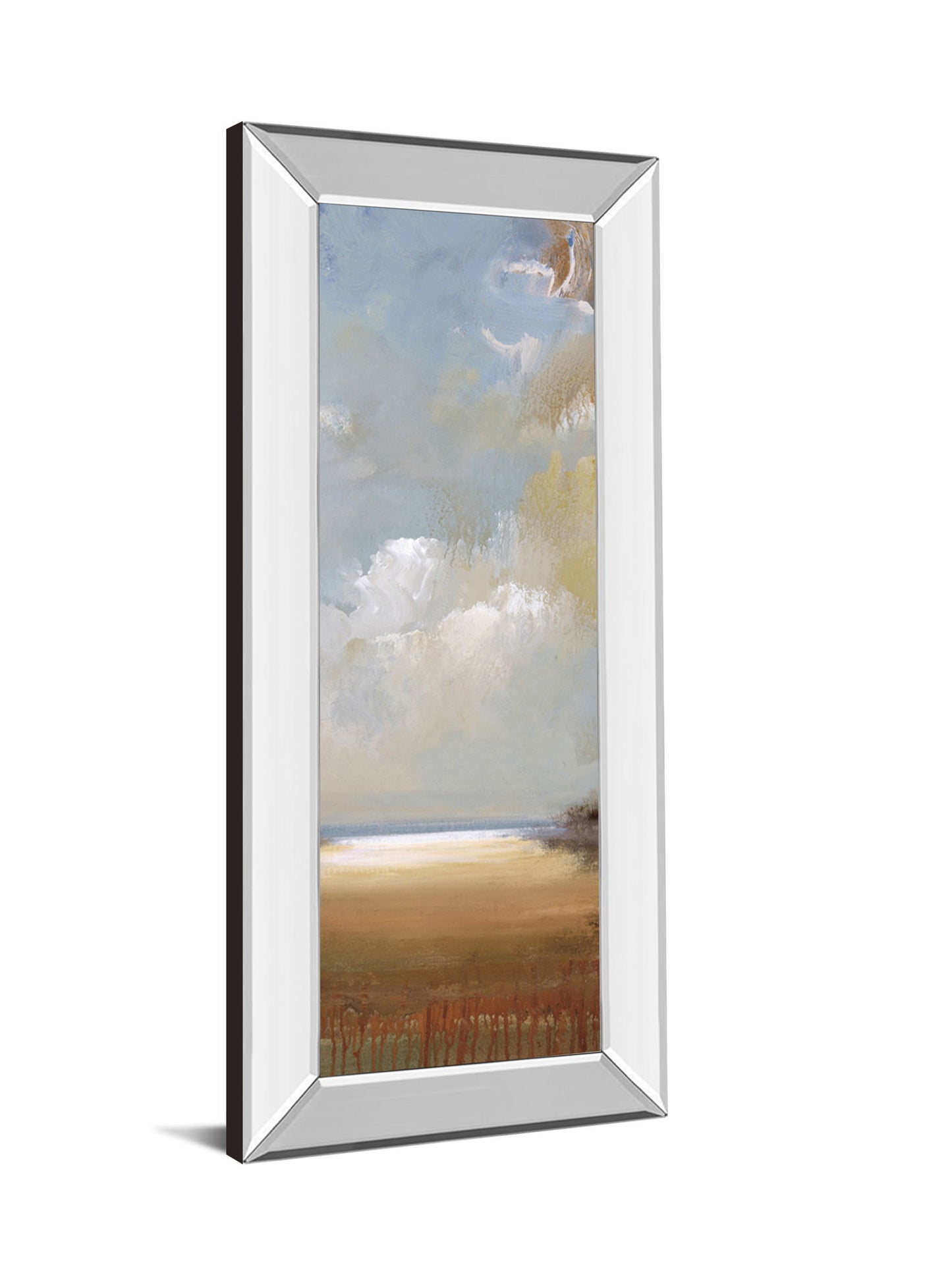 Haven By Cat Tesla - Mirror Framed Print Wall Art - Light Blue