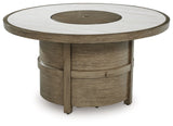 Rainier Ranch - Round Fire Pit Table - Beige