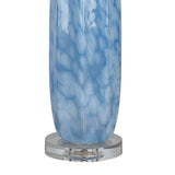 "Azure Display" Art Glass Table Lamp (Set of 2) - Blue Art Glass / Clear Crystal / Soft Gold