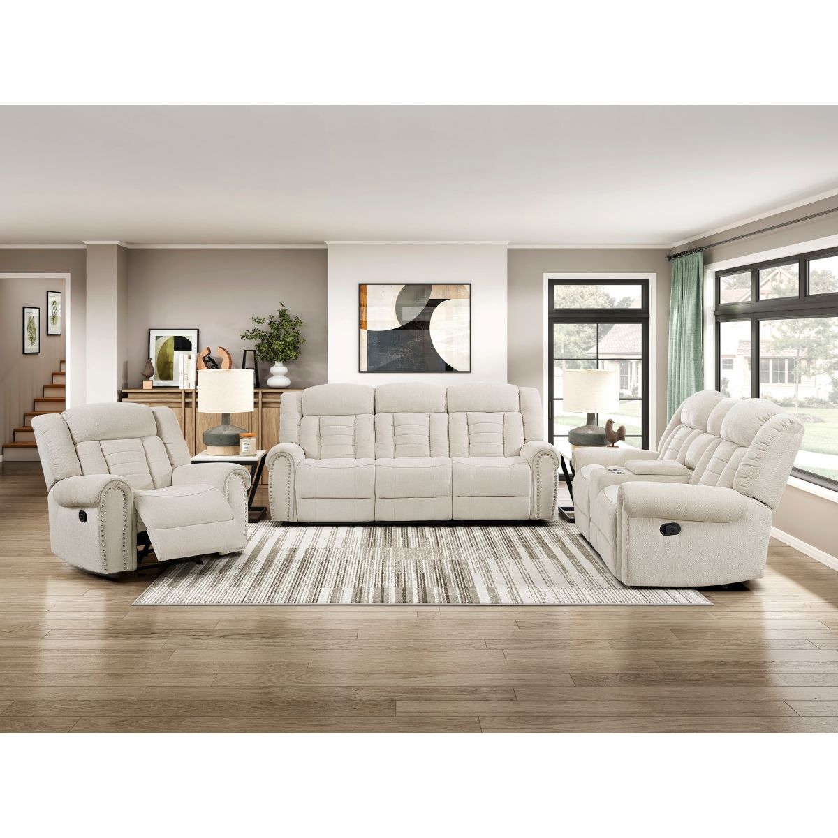 Nutmeg - Double Reclining Loveseat With Center Console