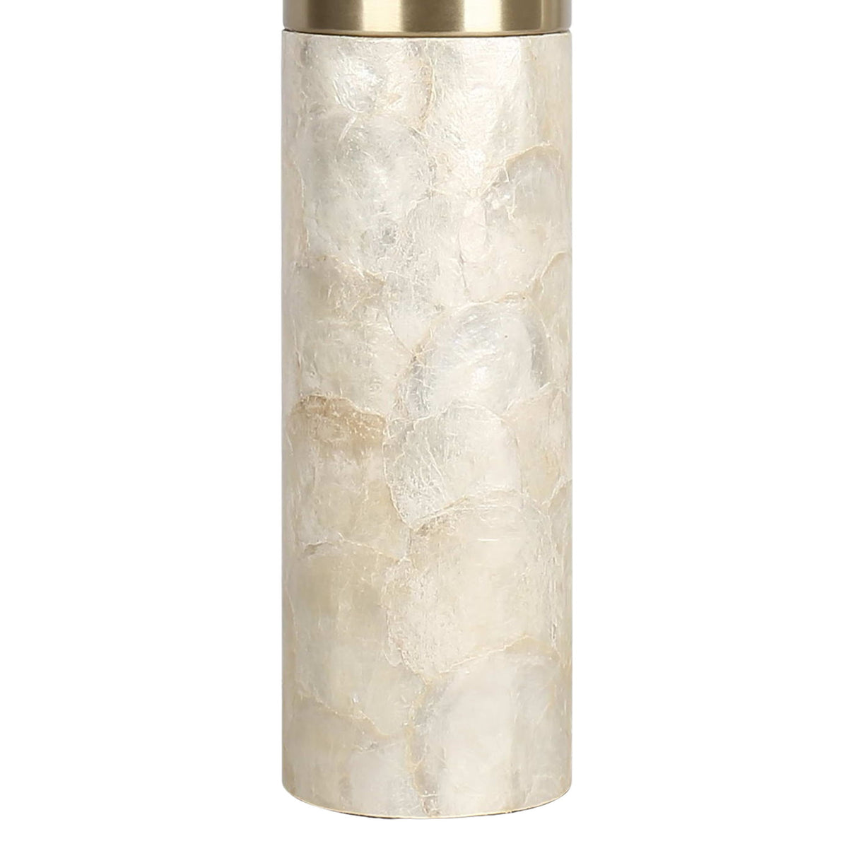 "Luminous Shell" Shell And Metal Table Lamp (Set of 2) - Natural Shell / Soft Gold / Beige